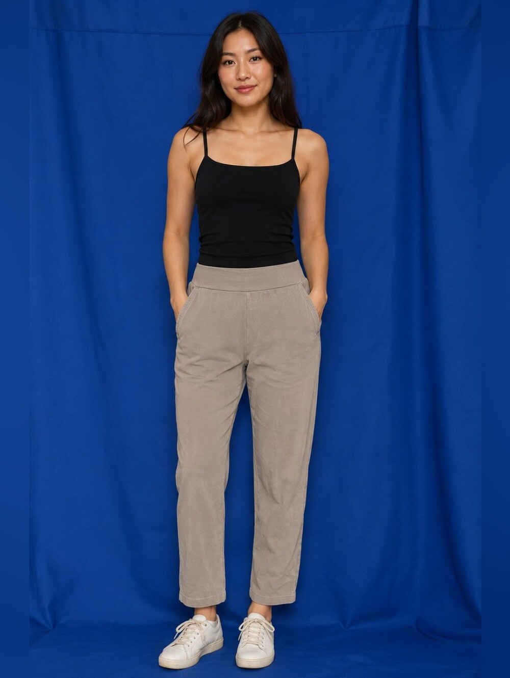 Haymaker Women's Relaxed High-Waist Jogger Pants - Taupe Size Petite Small